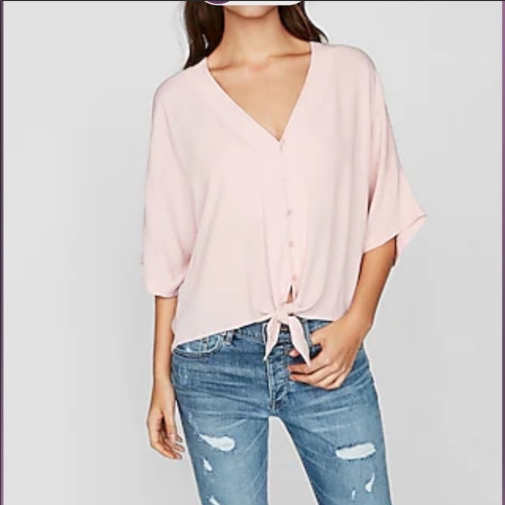 Express Front Tie Blouse